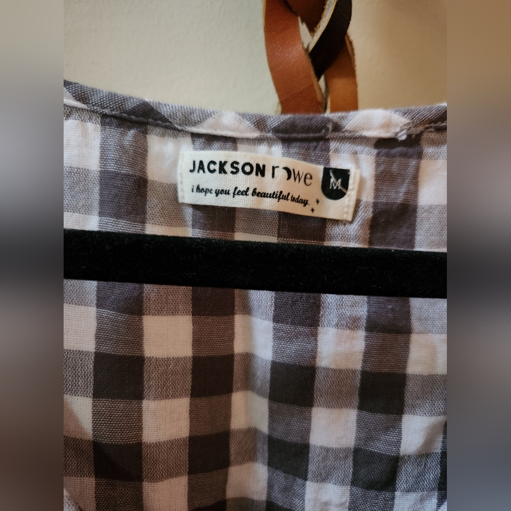 Jackson Rowe NWT Gingham Dress Medium - Picture 7 of 7